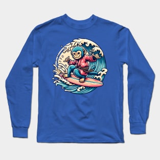 Surfing monkey Long Sleeve T-Shirt